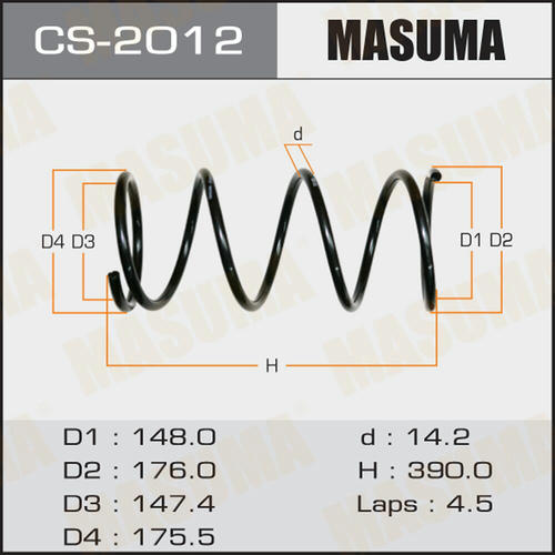 Пружина подвески Masuma, CS-2012