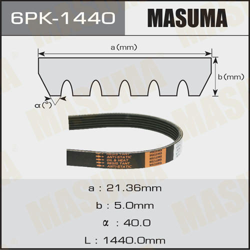 Ремень привода навесного оборудования Masuma, 6PK-1440