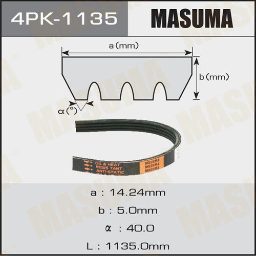 Ремень привода навесного оборудования Masuma, 4PK-1135