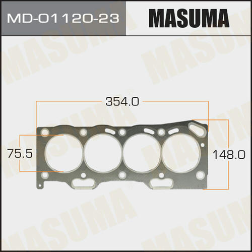 Прокладка ГБЦ (графит-эластомер) Masuma толщина 1,60 мм, MD-01120-23