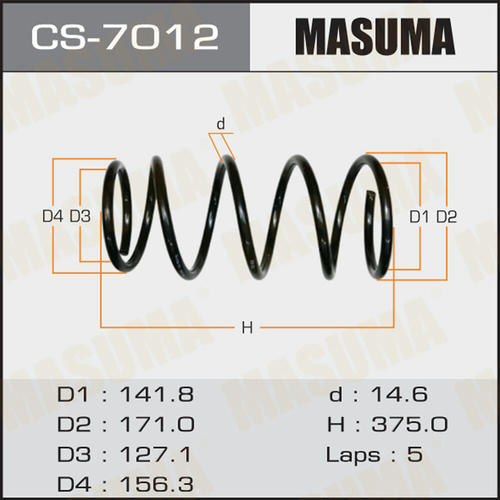 Пружина подвески Masuma, CS-7012