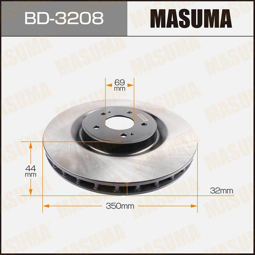 Диск тормозной Masuma, BD-3208