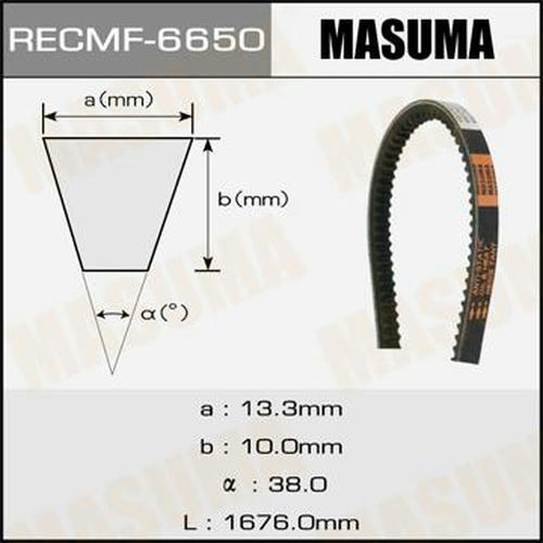 Ремень привода навесного оборудования Masuma, 13x1676 мм, 13x1676 мм, 6650