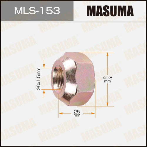 Гайка колесная Masuma M 20x1.5(R) под ключ 41, MLS-153