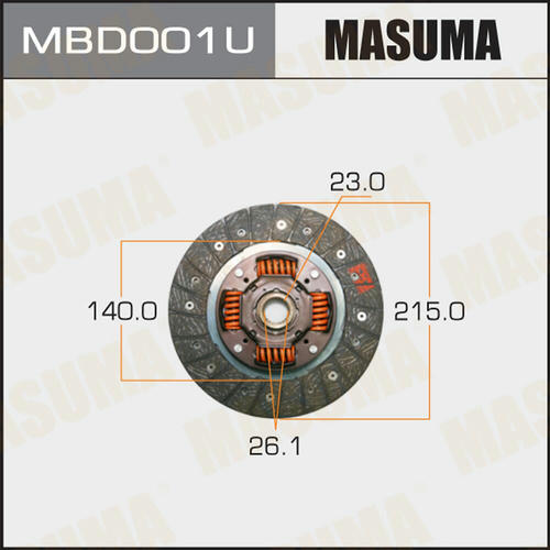 Диск сцепления Masuma, MBD001U