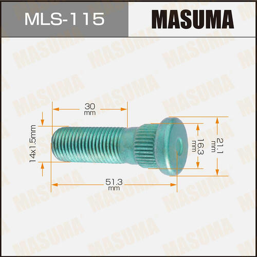 Шпилька колесная M14x1.5(R) Masuma, MLS-115