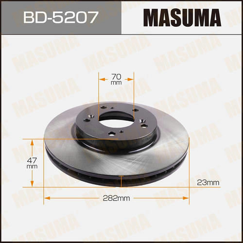 Диск тормозной Masuma, BD-5207