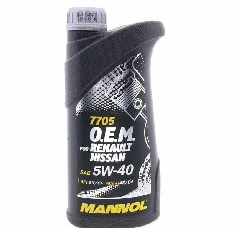 Масло MANNOL O.E.M. for Renault Nissan 5W40 моторное синтетическое 1л артикул 1088