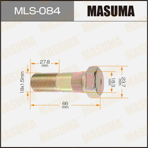 Шпилька колесная M18x1.5(R) Masuma, MLS-084