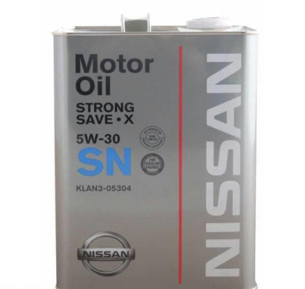 Масло NISSAN 5W30 моторное 4 л 5W30 пс 4L NISSAN STRONG SAVE X SN артикул KLAN5-05304