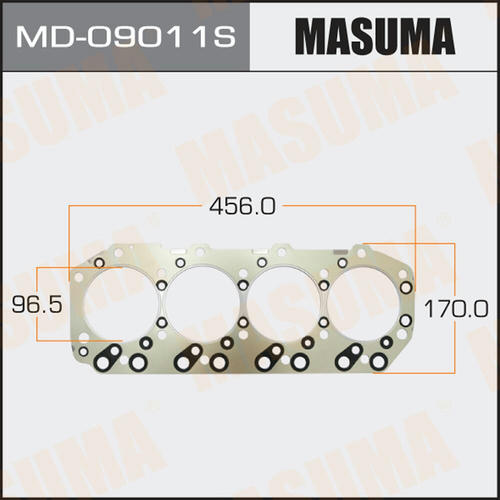 Пятислойная прокладка ГБЦ (металл-эластомер) Masuma толщина 1,40мм , MD-09011S