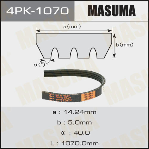 Ремень привода навесного оборудования Masuma, 4PK-1070