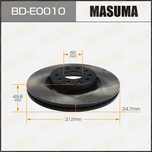 Диск тормозной Masuma, BD-E0010