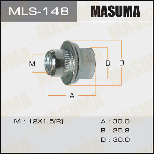 Гайка колесная Masuma M12x1.5 под ключ 21, MLS-148