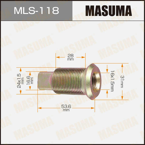 Футорка колесная M24x1.5(R), M16x1.5(R) Masuma, MLS-118