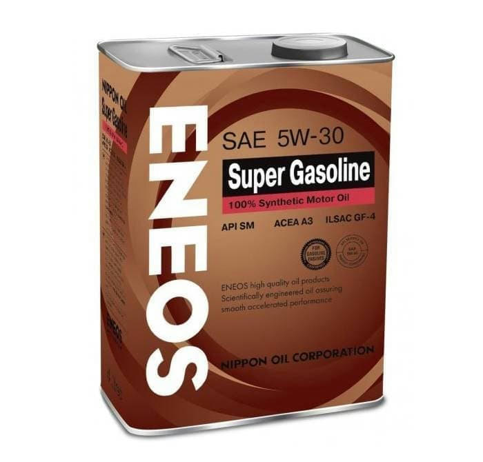 Масло ENEOS Super Gasoline 5W30 SM моторное синтетическое 4л 5W30 син.