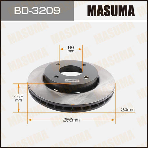 Диск тормозной Masuma, BD-3209