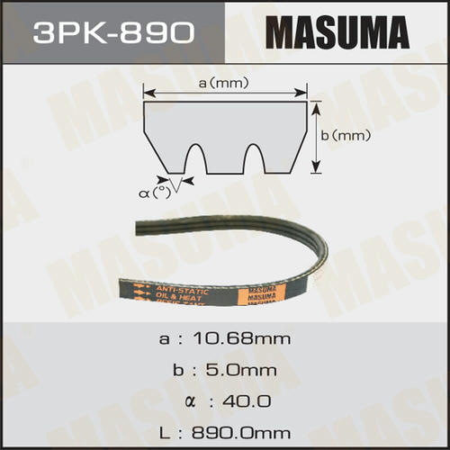 Ремень привода навесного оборудования Masuma, 3PK-890