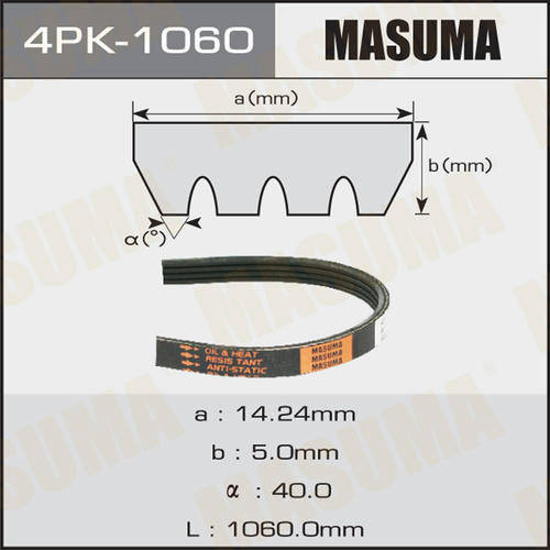 Ремень привода навесного оборудования Masuma, 4PK-1060