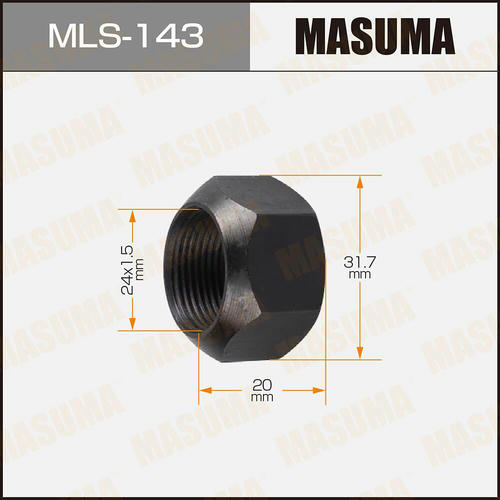 Гайка колесная Masuma M 24x1.5(R) под ключ 32, открытая, MLS-143