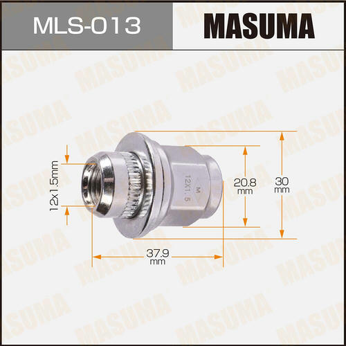 Гайка колесная Masuma M12x1.5(R) под ключ 21, MLS-013