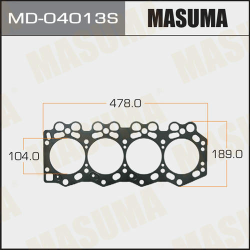 Четырехслойная прокладка ГБЦ (металл-эластомер) Masuma толщина 1,48мм, MD-04013S