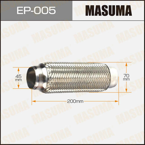 Гофра глушителя Masuma Interlock 45x200 усиленная, EP-005