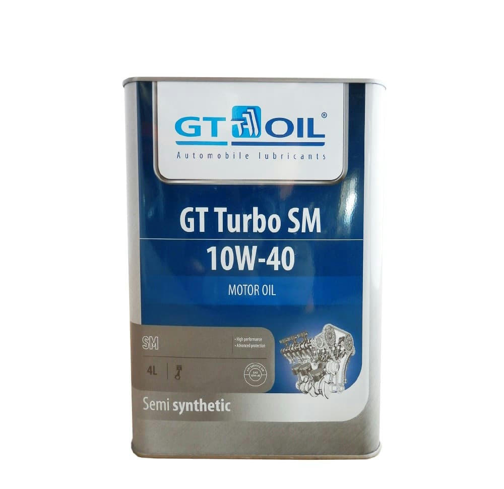 Масло моторное 10W40 GT Turbo SM 4л полусинтетика артикул 8809059407028
