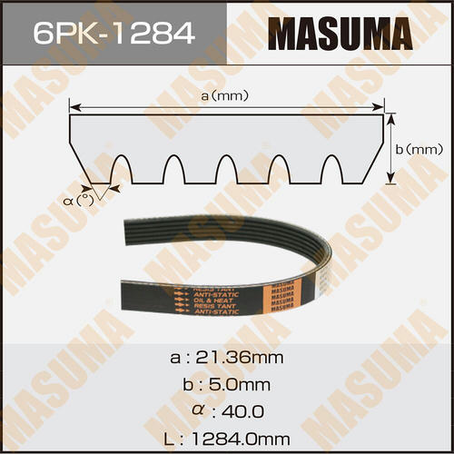 Ремень привода навесного оборудования Masuma, 6PK-1284