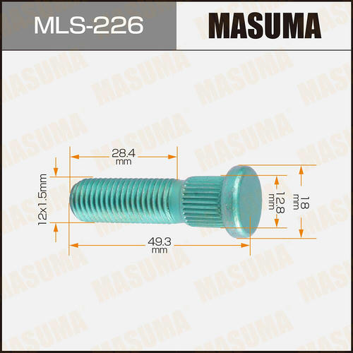 Шпилька колесная M12x1.5(R) Masuma, MLS-226