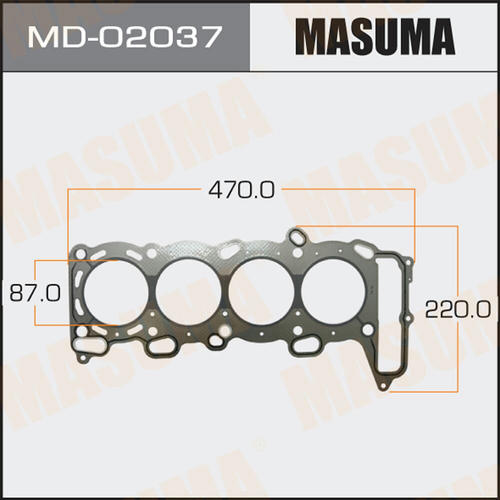 Прокладка ГБЦ (графит-эластомер) Masuma толщина 1,60 мм, MD-02037