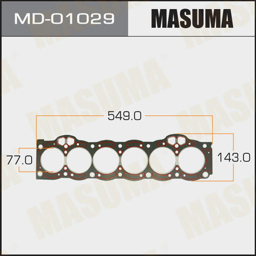 Прокладка ГБЦ (графит-эластомер) Masuma толщина 1,60 мм, MD-01029