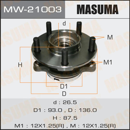 Ступичный узел Masuma, MW-21003