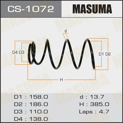 Пружина подвески Masuma, CS-1072