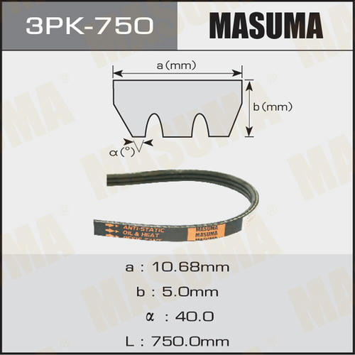 Ремень привода навесного оборудования Masuma, 3PK-750