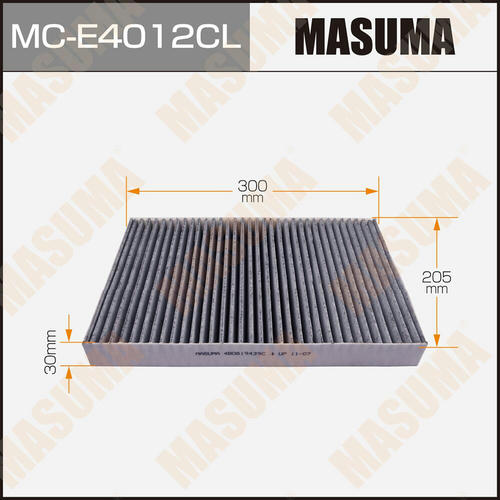Фильтр салонный Masuma угольный, MC-E4012CL