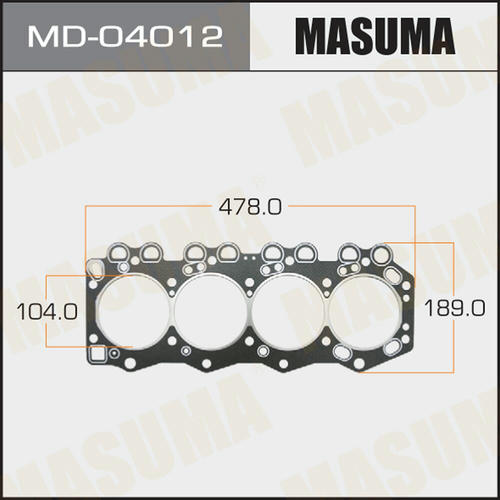Прокладка ГБЦ (графит-эластомер) Masuma толщина 1,60 мм, MD-04012