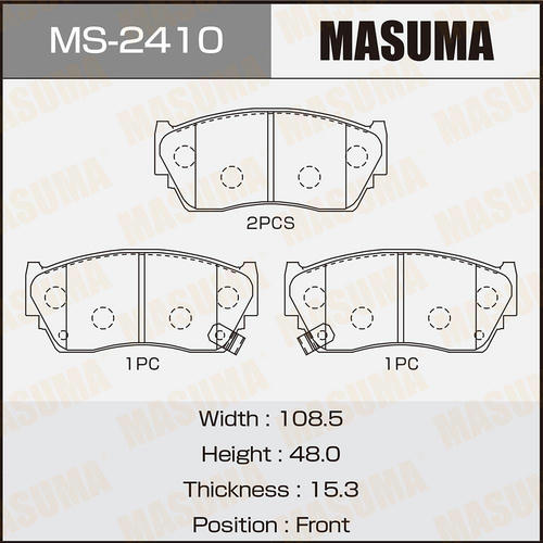 Колодки тормозные дисковые Masuma, MS-2410