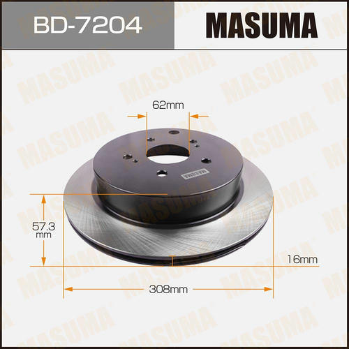 Диск тормозной Masuma, BD-7204