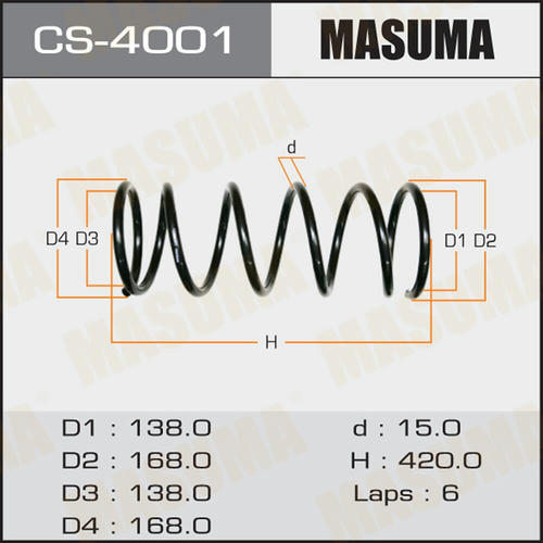Пружина подвески Masuma, CS-4001