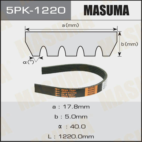 Ремень привода навесного оборудования Masuma, 5PK-1220