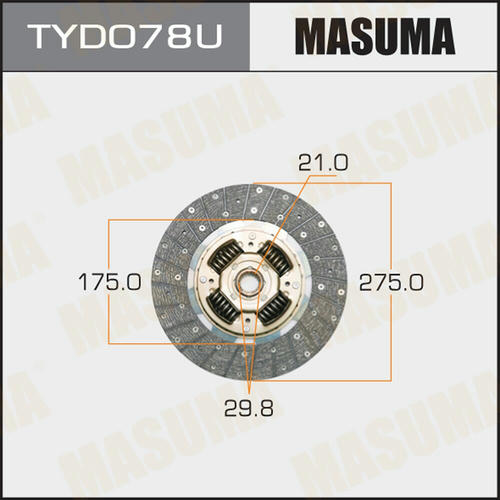 Диск сцепления Masuma, TYD078U