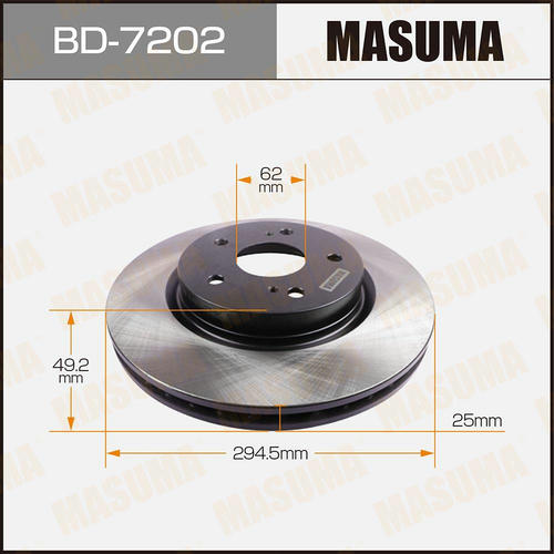 Диск тормозной Masuma, BD-7202