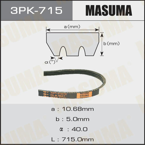 Ремень привода навесного оборудования Masuma, 3PK-715