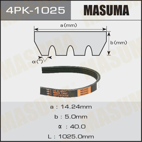 Ремень привода навесного оборудования Masuma, 4PK-1025