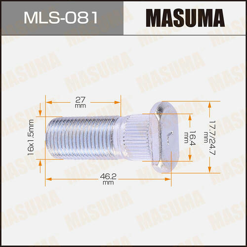 Шпилька колесная M16x1.5(L) Masuma, MLS-081