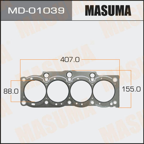 Прокладка ГБЦ (графит-эластомер) Masuma толщина 1,60 мм, MD-01039