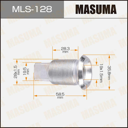 Футорка колесная M28x1.5(L), M19x1.5(L) Masuma, MLS-128
