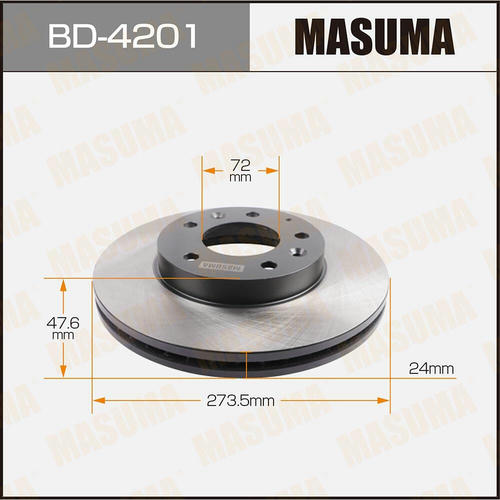 Диск тормозной Masuma, BD-4201