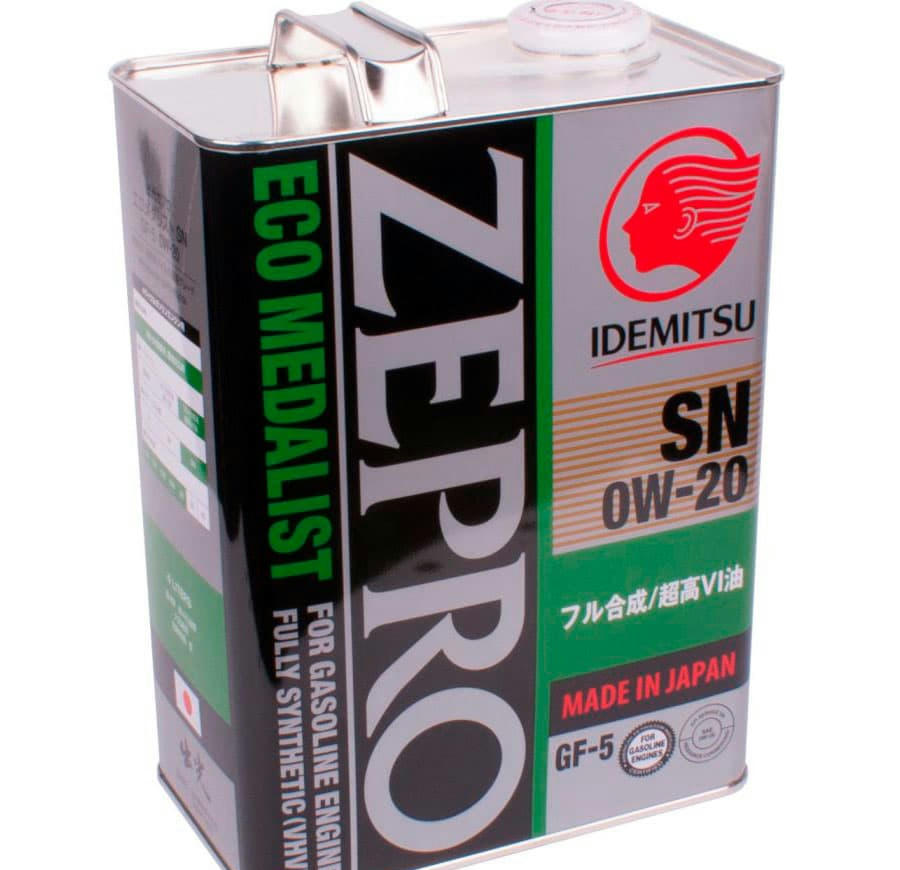 Масло моторное IDEMITSU Zepro Eco Medalist SNGF-5 0W20 синтетическое 4л 3583004